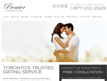 Tablet Screenshot of premierintroductions.ca